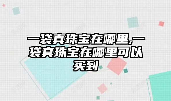 一袋真珠寶在哪里,一袋真珠寶在哪里可以買到