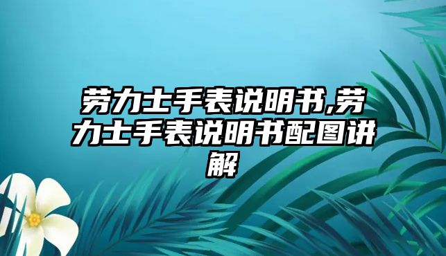 勞力士手表說(shuō)明書,勞力士手表說(shuō)明書配圖講解