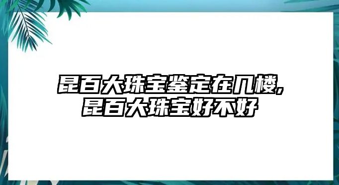 昆百大珠寶鑒定在幾樓,昆百大珠寶好不好