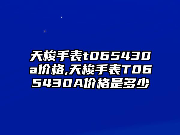 天梭手表t065430a價格,天梭手表T065430A價格是多少