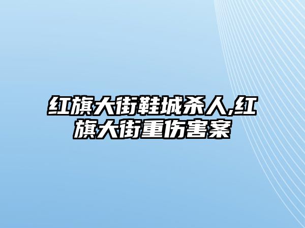 紅旗大街鞋城殺人,紅旗大街重傷害案